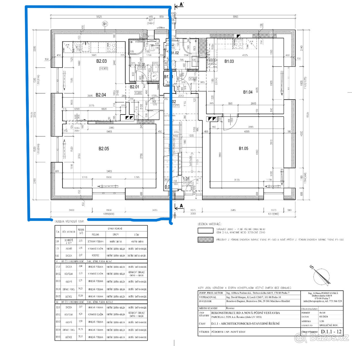 Pronájem hezkého bytu 2+kk, 54 m2, po rekonstrukci, Řevnice - 11