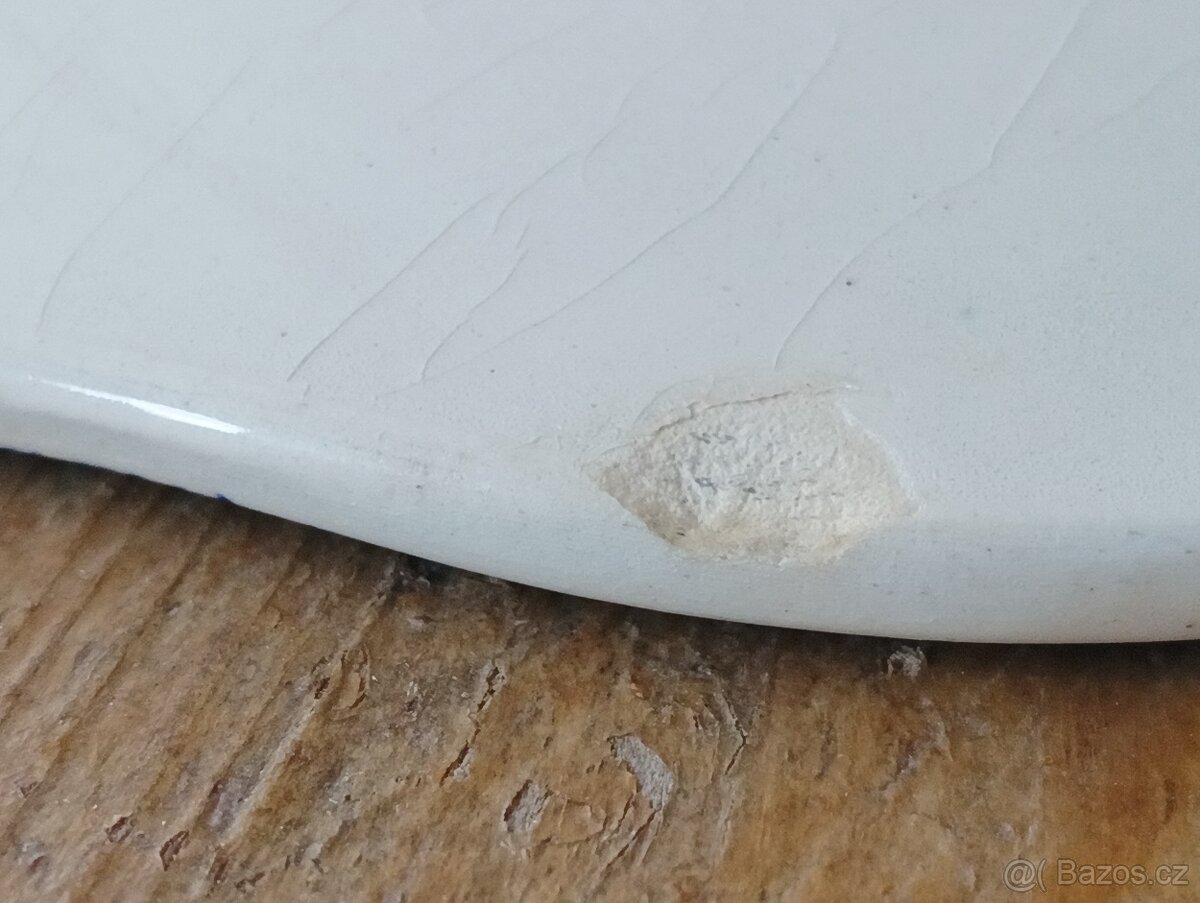 STARÝ FAJÁNS KAMENINOVÝ TALÍŘ FAIENCERIE DE GIEN BP FRANCIE - 11