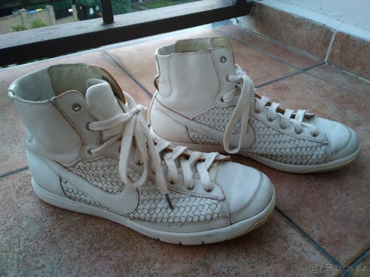 Originál kožené boty Nike bílé. - 11