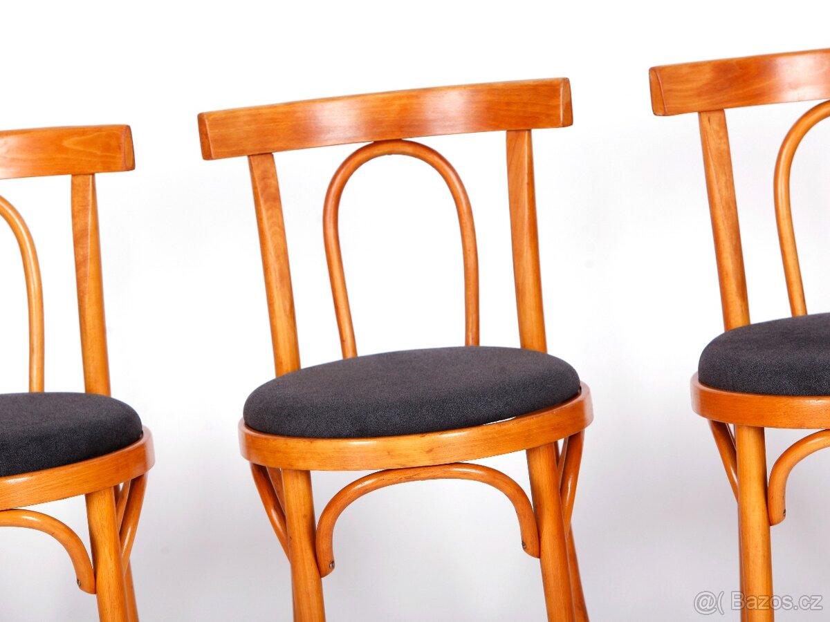 LEVNÉ přečalouněné židle TON, 4kusy. - 11