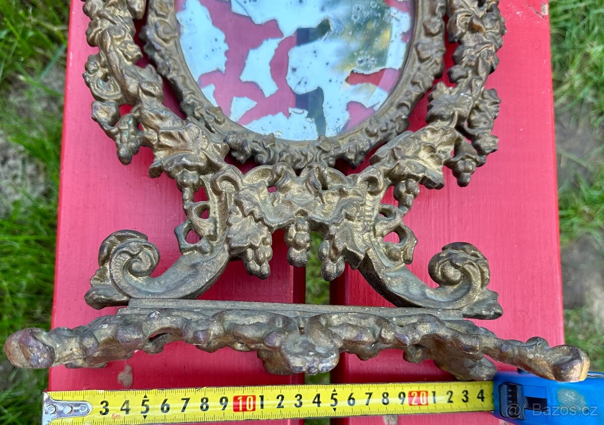 Starožitné zámecké toaletní zrcadlo původní stav - 11