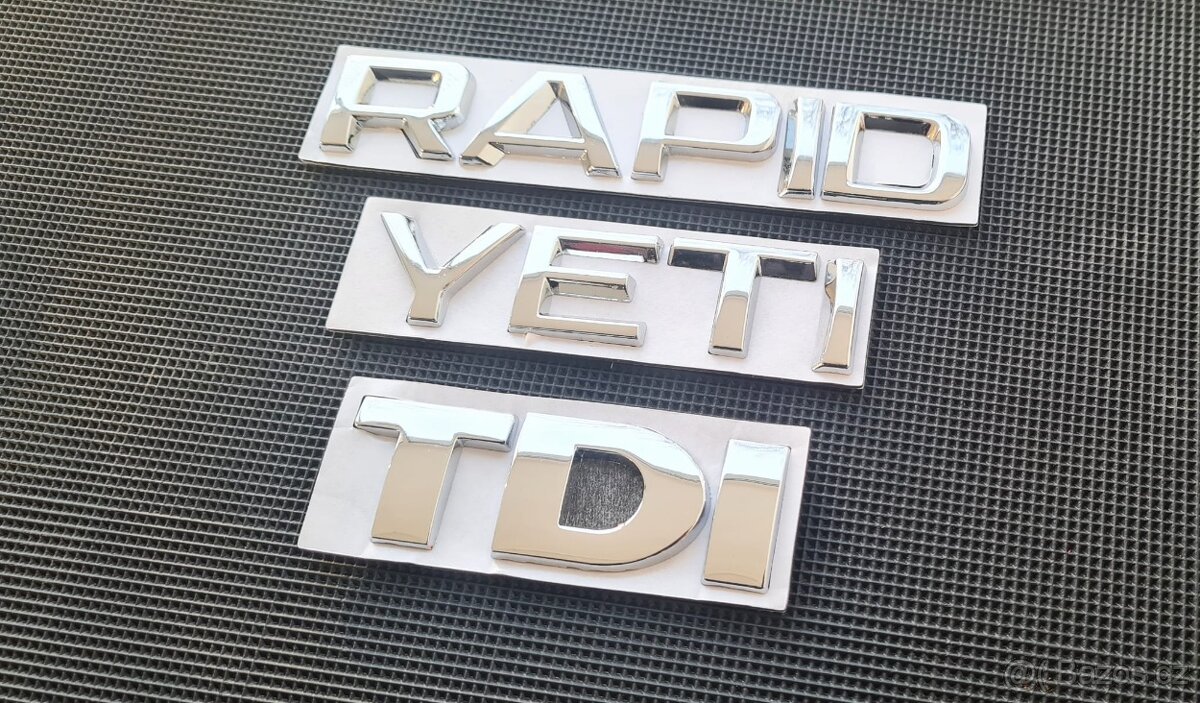 ŠKODA nápisy ČIERNE / CHROMOVE - 11