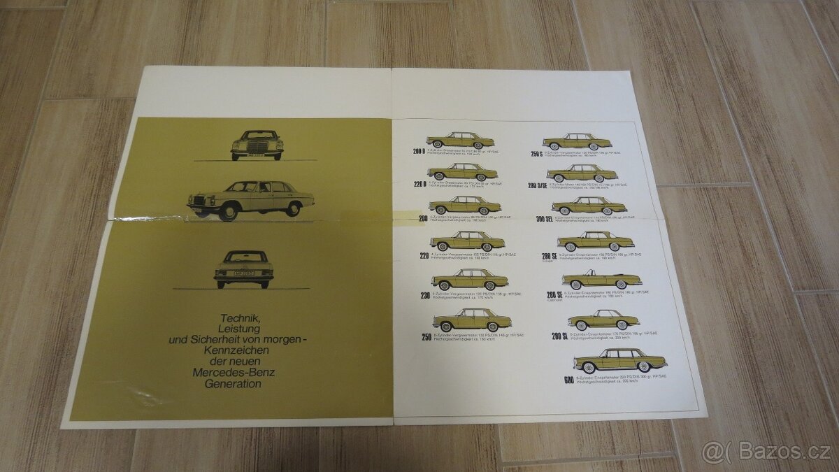 Prospekty Mercedes 60.-90. léta. - 11