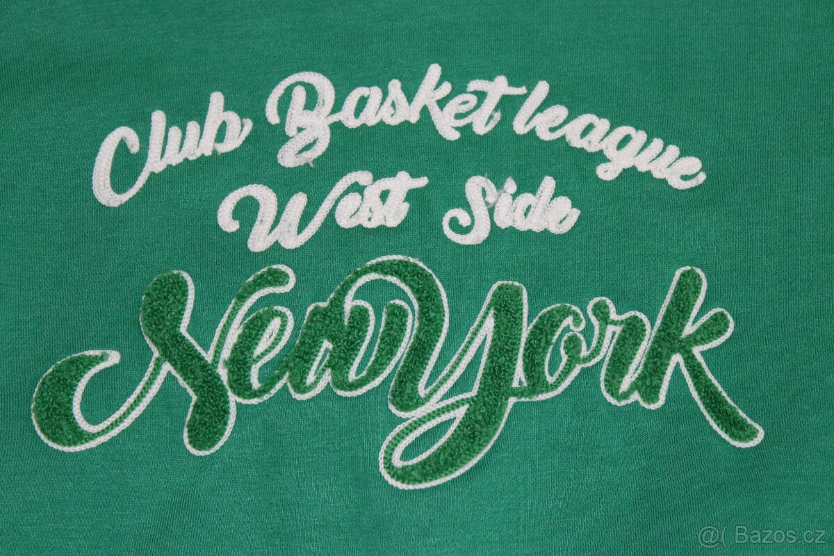 Zeleno-bílá College mikina ZARA vel. 152 - 11