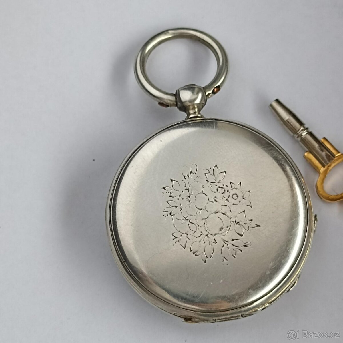 Starožitné stříbrné kapesní hodinky na klíček-klíčovky. - 11