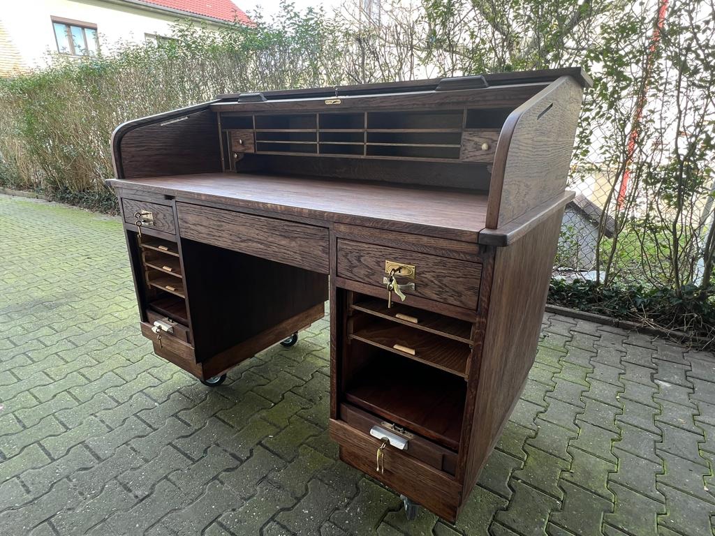 Americký starožitný psací stůl - 11