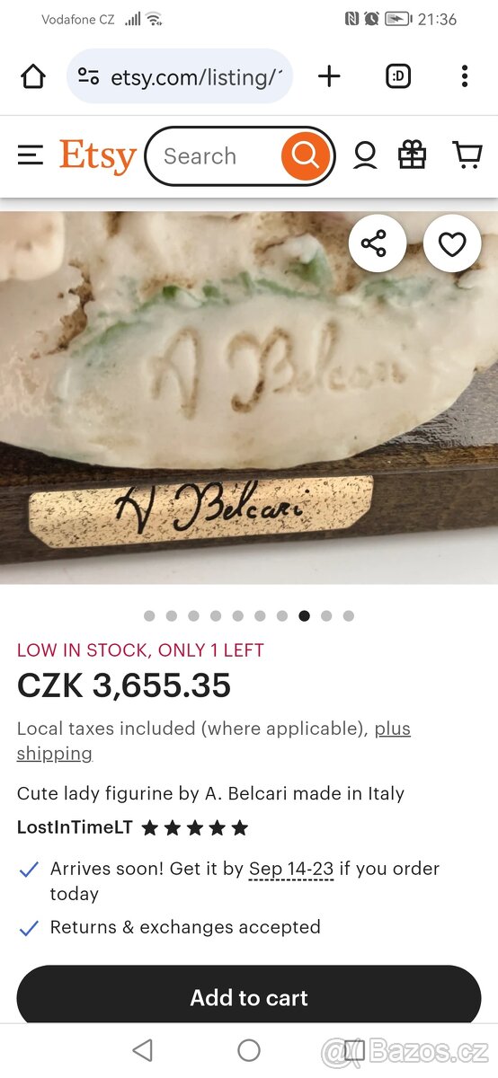 Starožitna soška,, Dívka s panenkou,,. Signováno 3x. - 11