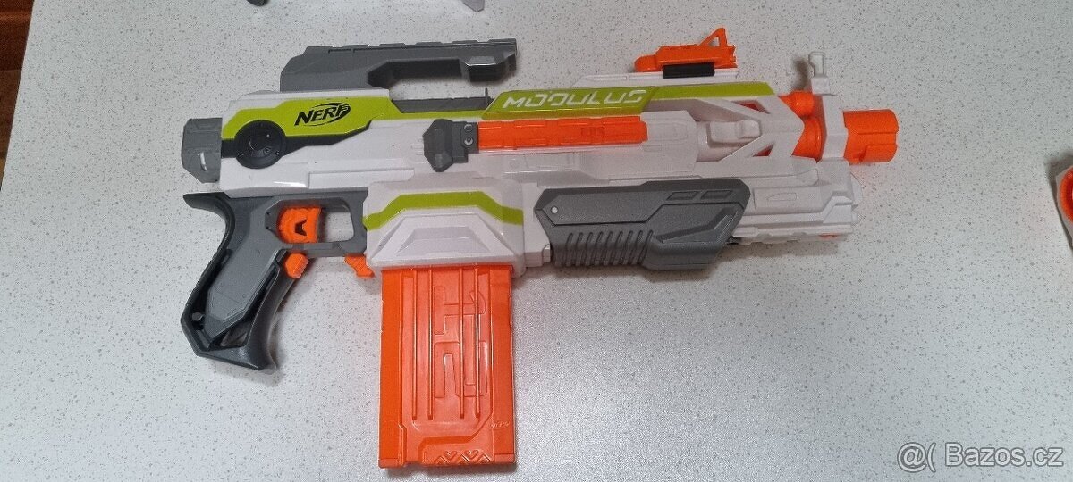 Nerf MODULUS 3V1 - elektrokulomet+brokovnice+vzduch nástavec - 11