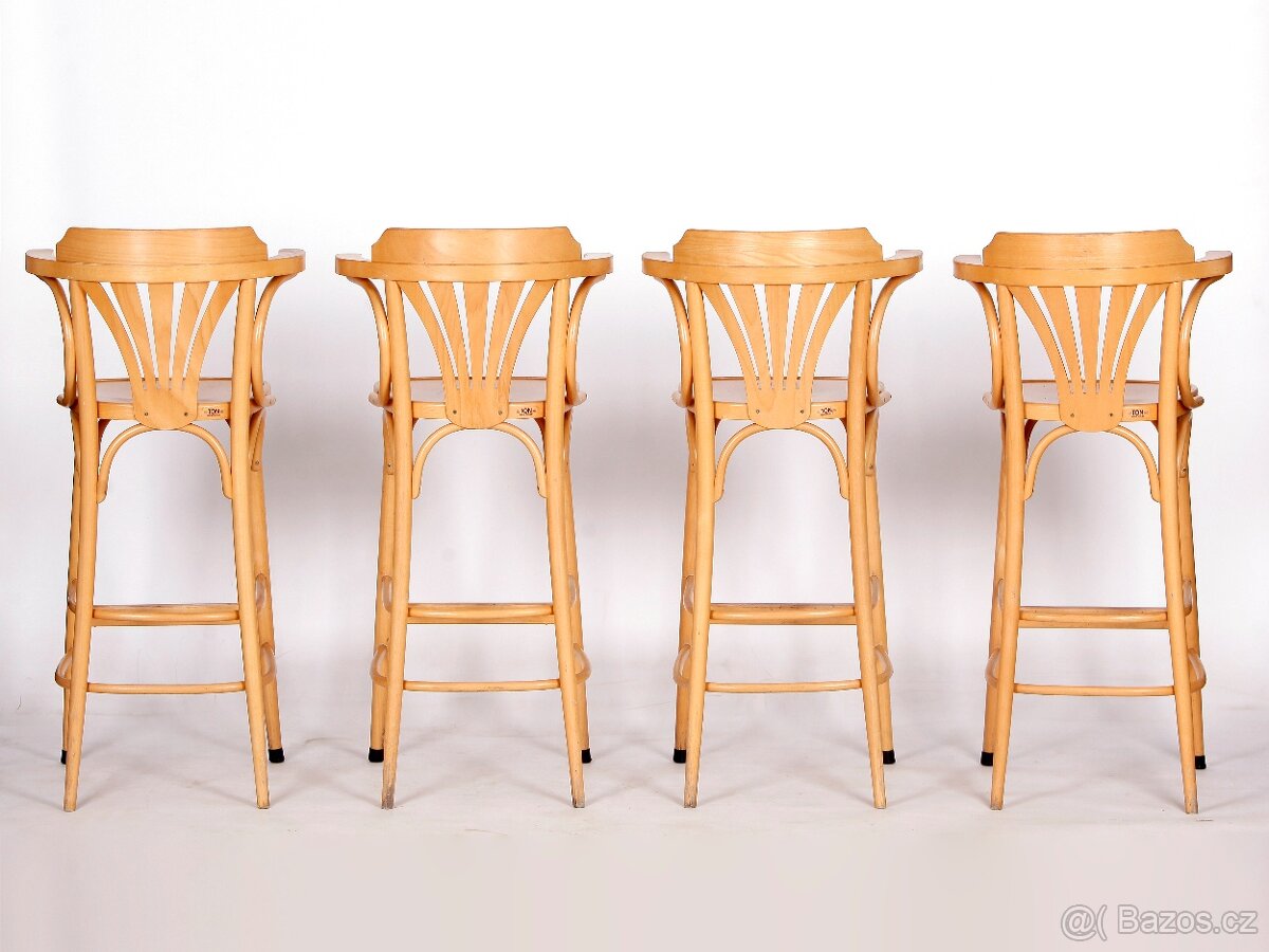 Zachovalé barové židle TON, buk, 8 kusů. - 11