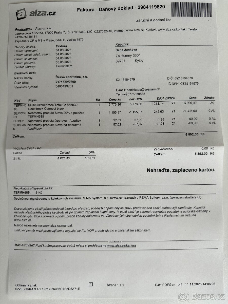 Multifunkční hrnec Tefal Cook4me+Connect NOVÝ V ZÁRUCE - 11