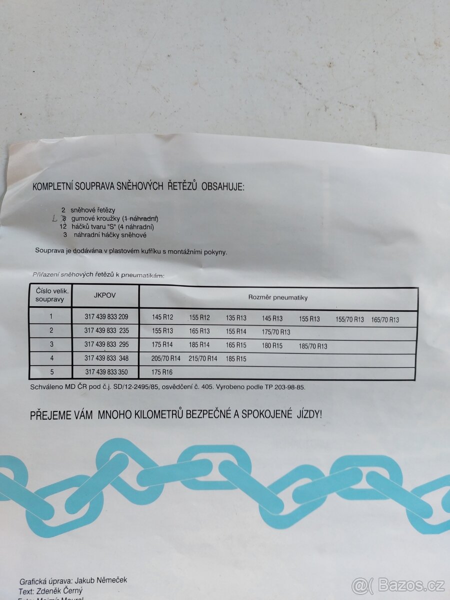 Sněhové řetězy PEWAG, KÖNIG,POLAR,české - 11
