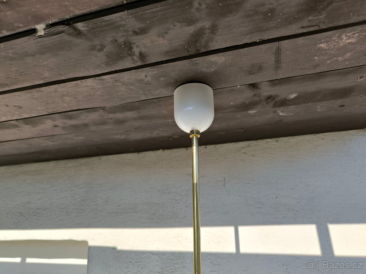 Retro opálový lustr Kamenický Šenov - 70. léta - 11