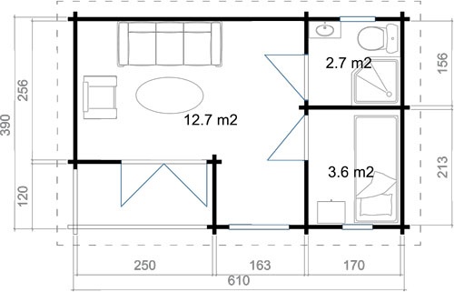 Vybavený Tiny House / zahradní chata sleva 35 % - 11