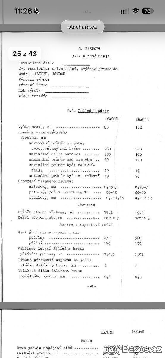 Soustruh 16Y04P - 11