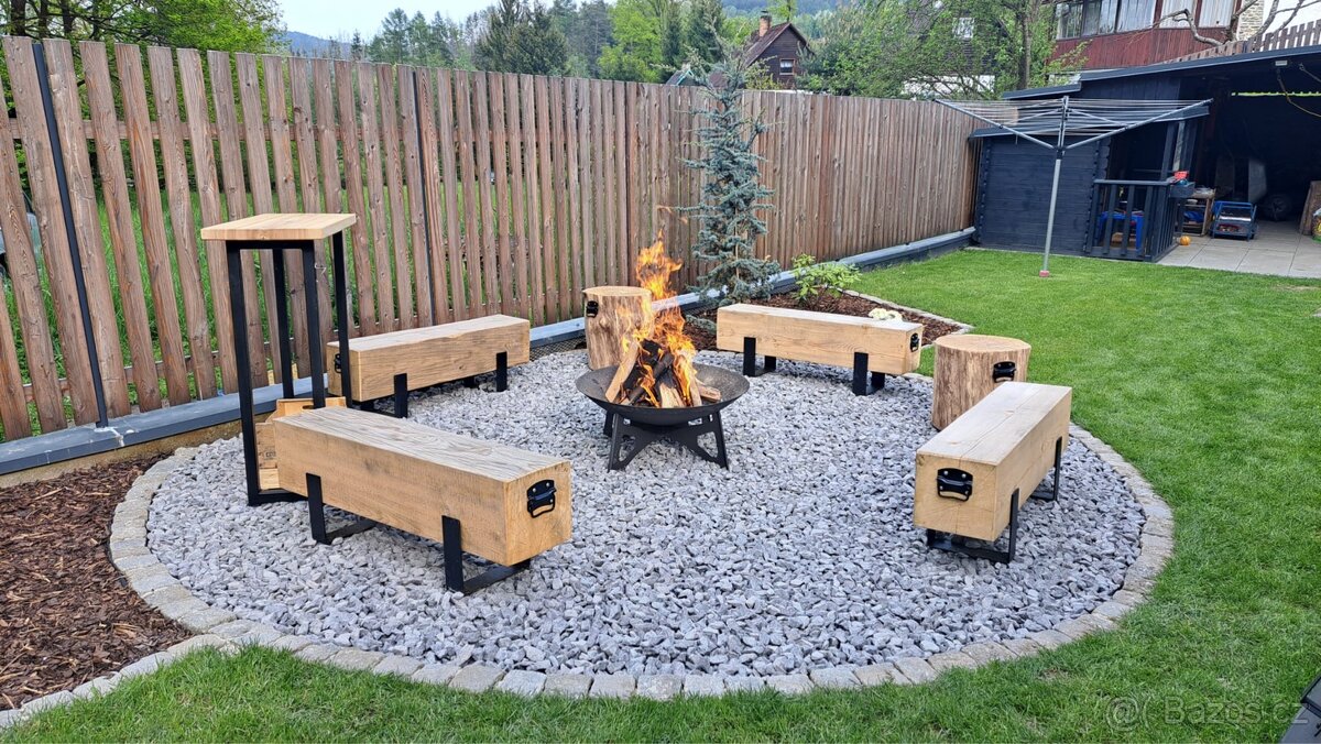 Zahradní lavice k ohništi - 11
