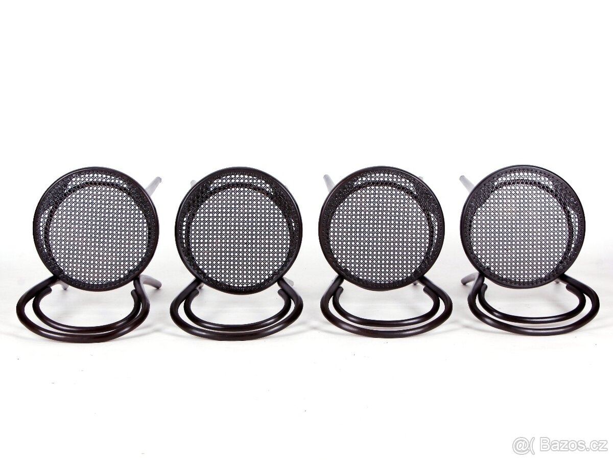 Ikonické židle TON No 14 s umělým výpletem, 4 kusy. - 11