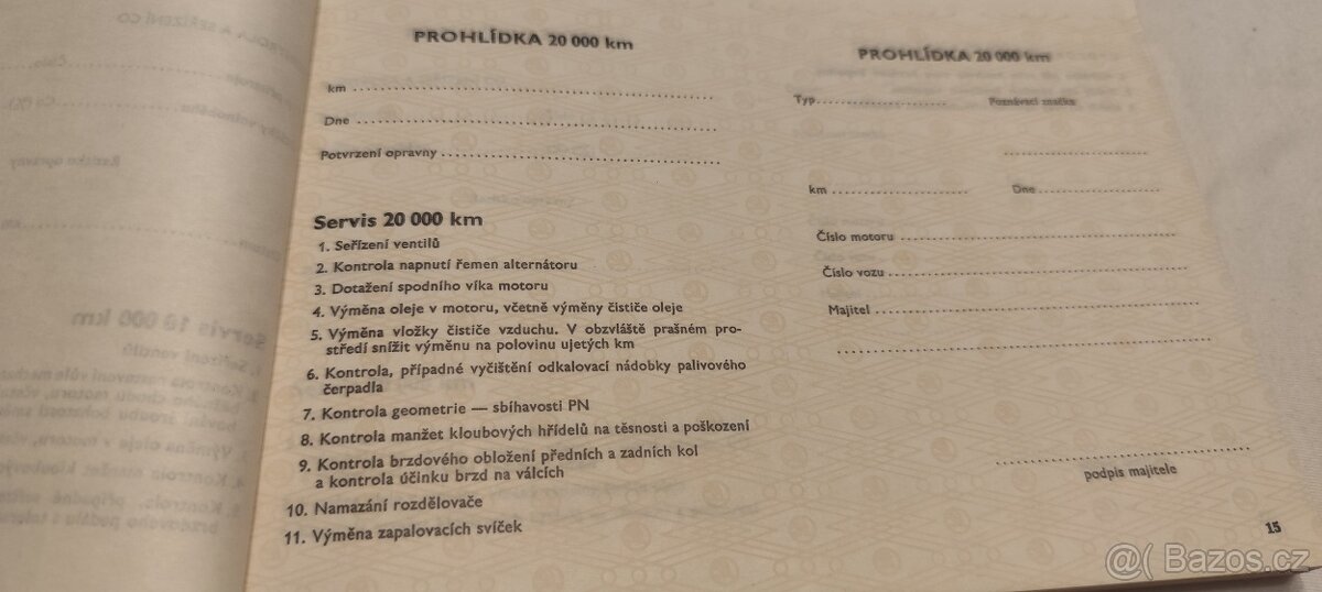 Škoda Favorit - příručka - návod k obsluze a údržbě - 11