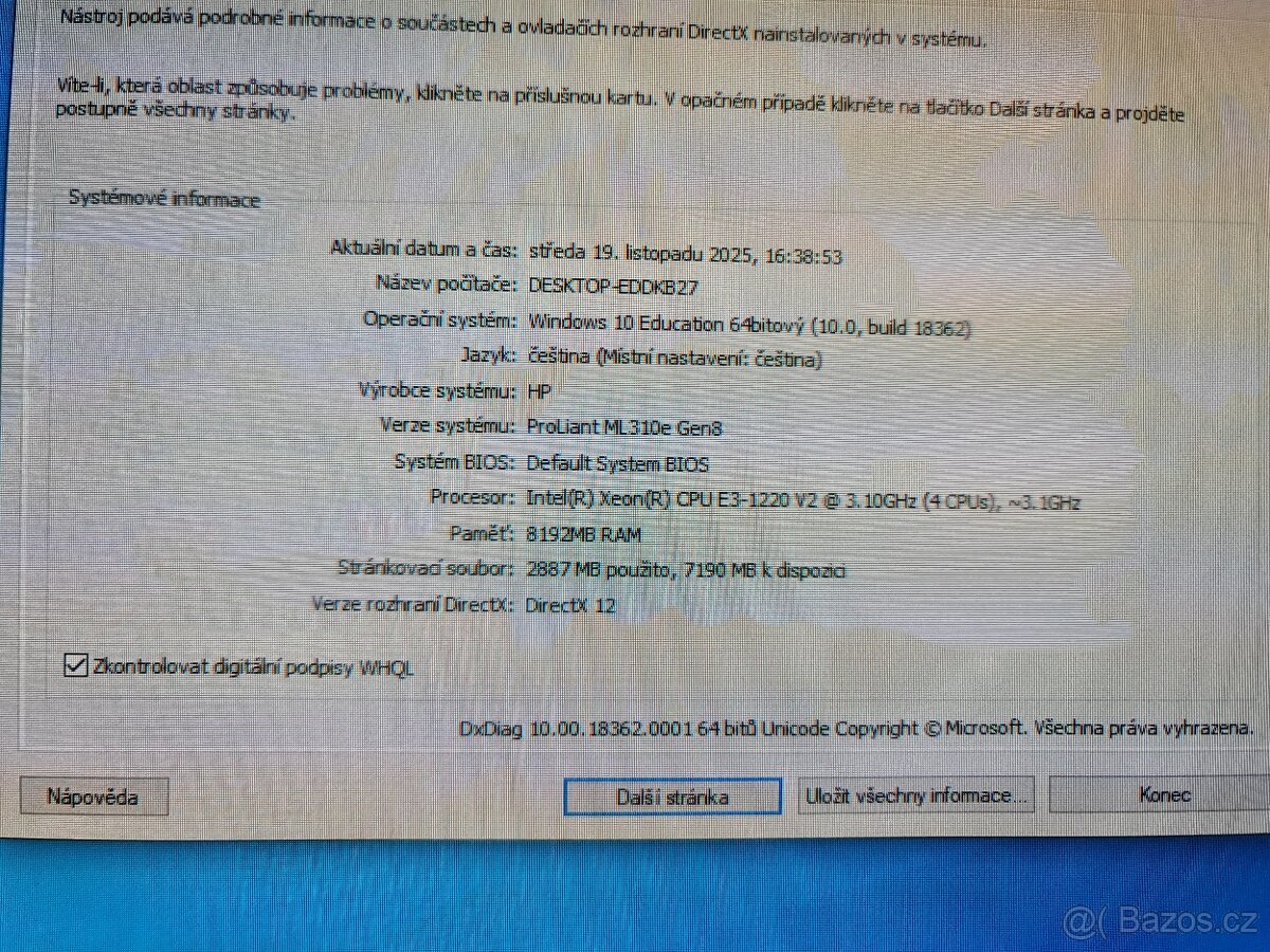 HP Proliant ML310e Gen8 Xeon E3-1220 V2 3,10Ghz 4x 8GB DDR3 - 11