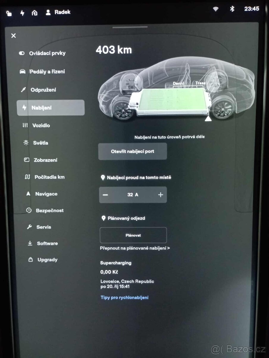 TESLA MODEL S P85 nabíjení zdarma free supercharger sch01 - 11