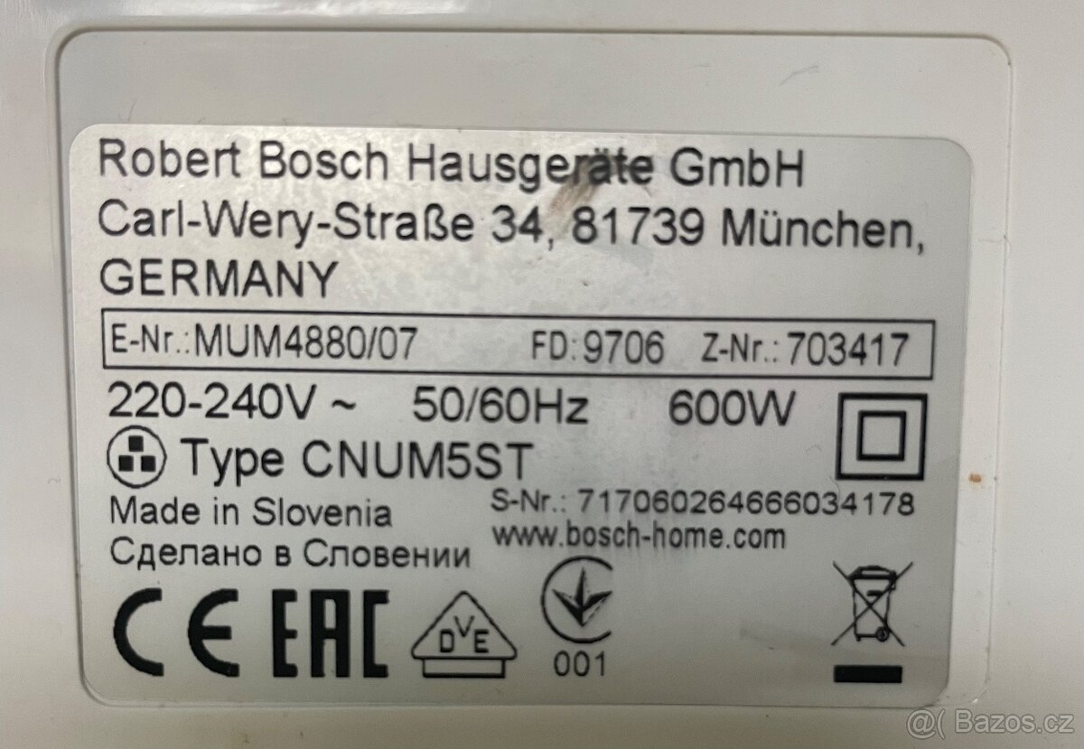 Kuchyňský robot Bosch MUM 4880 - 11