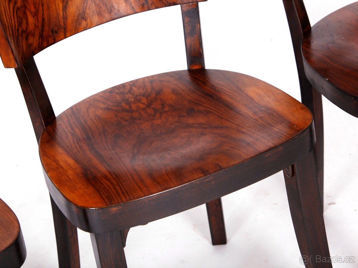 4x luxusní židle BERNKOP. ořech, 1930. - 11