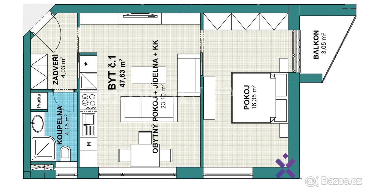 Prodej byt 2+kk, 48 m², Ježov, ev.č. 02004 - 11