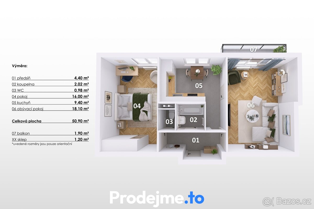 Prodej bytu 2+1 51 m², Znojmo, ev.č. 100175 - 11