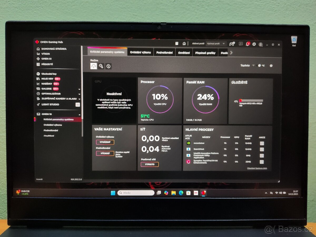 Omen 16,4070 RTX-140w,i7-16Core,QHD-240Hz,32gb-DDR5,1TB, RGB - 11