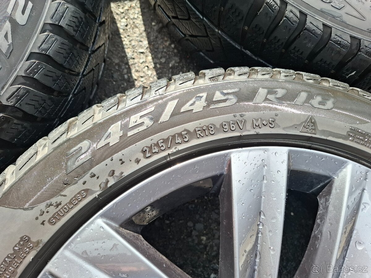 Alu kola 18" VW Almere 5x112 zimni pneu 245/45R18 - 11