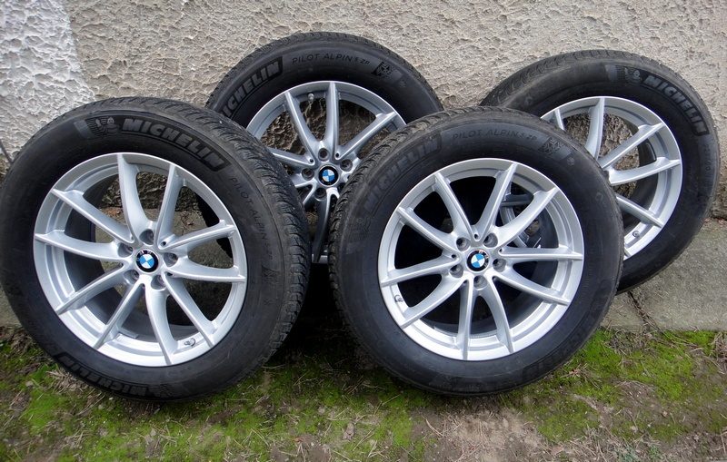 Orig alu disky na BMW se zimni pneu Michelin - 11