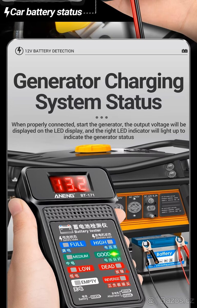 Tester autobaterie a alternátoru BT 171 - 11