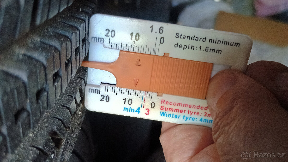 Zimní pneu 195/65 R15, 7mm, disk 4x108 (#099) - 11