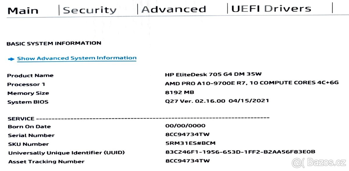 HP EliteDesk 705 G4 35W Mini 2018 - 11