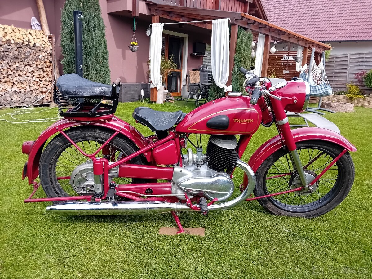 Triumph TWN 250 pérák, 1953 s doklady. - 11