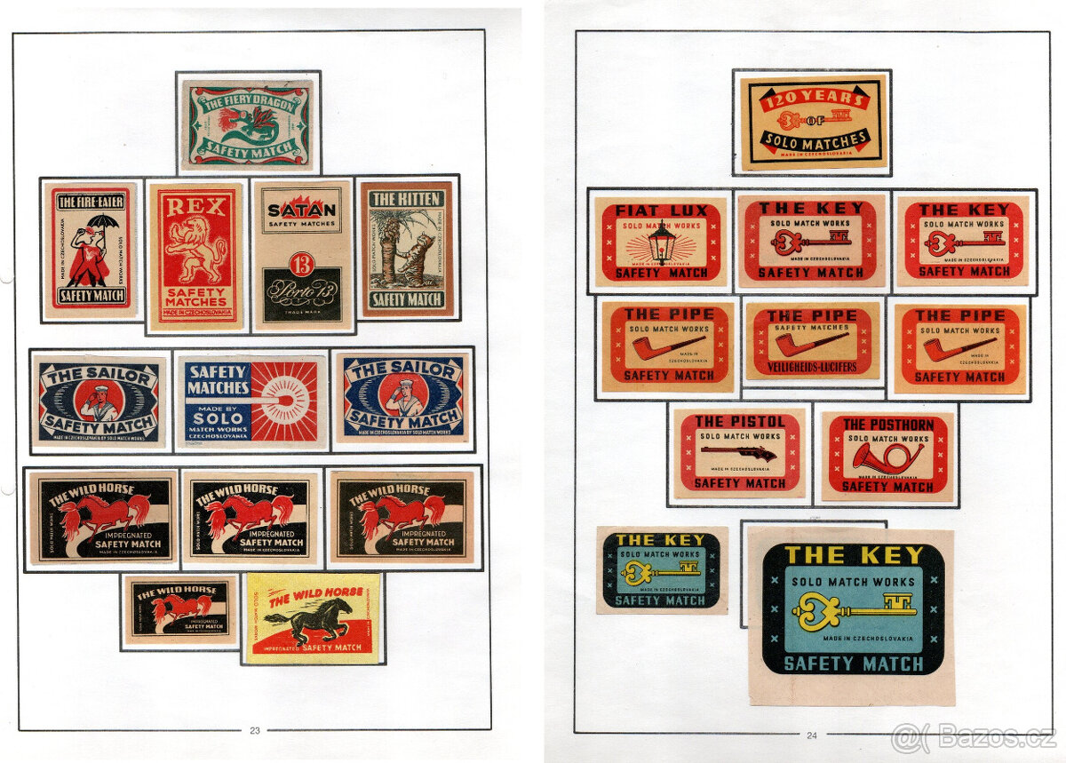 Československé zápalkové nálepky export 1945/1992 - 11