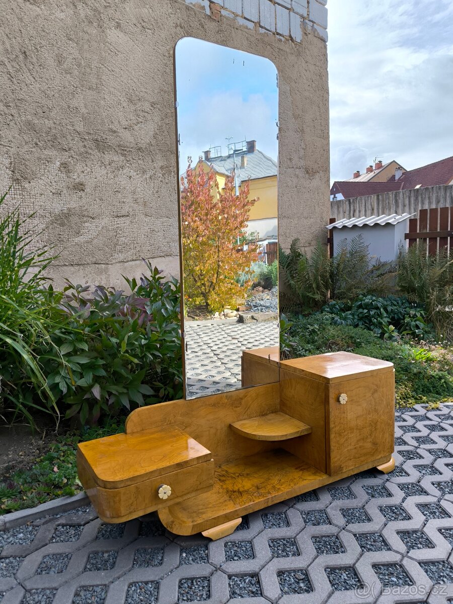 Art Deco noční stolky + toaletní stolek - 30. léta - 11