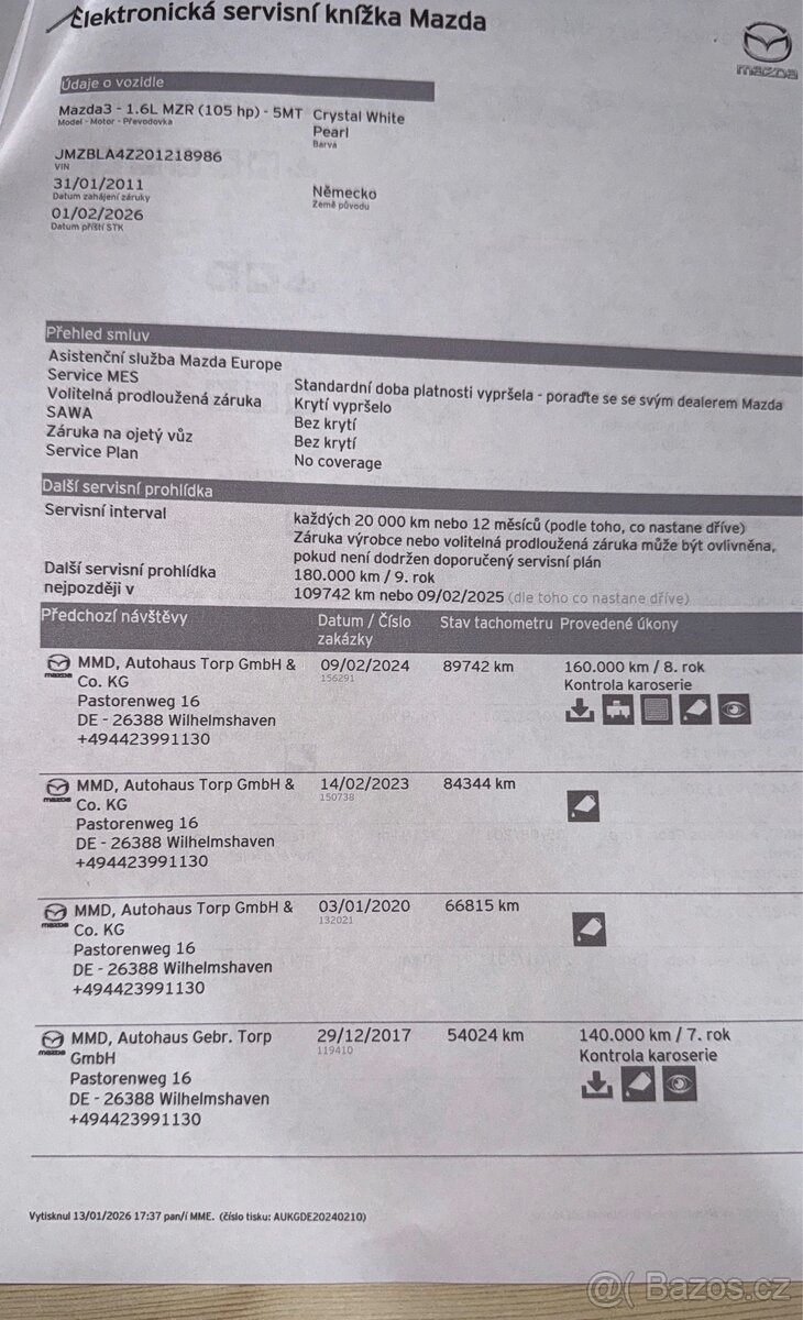 MAZDA 3 1.6 77 KW 90TH ANNIVERSARY - BENZÍN - 11