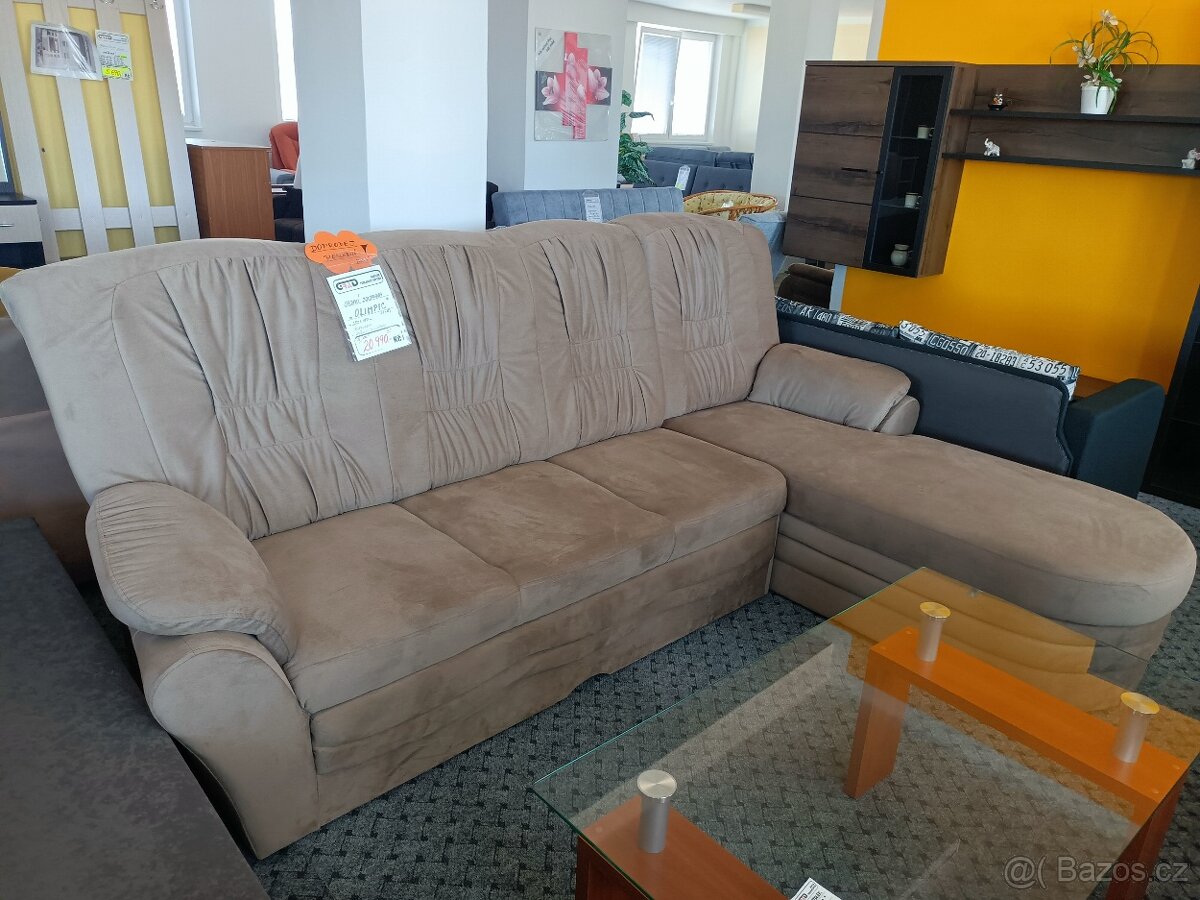 Rohová sedací souprava OLIMPIC - rozkládací - nová. - 11