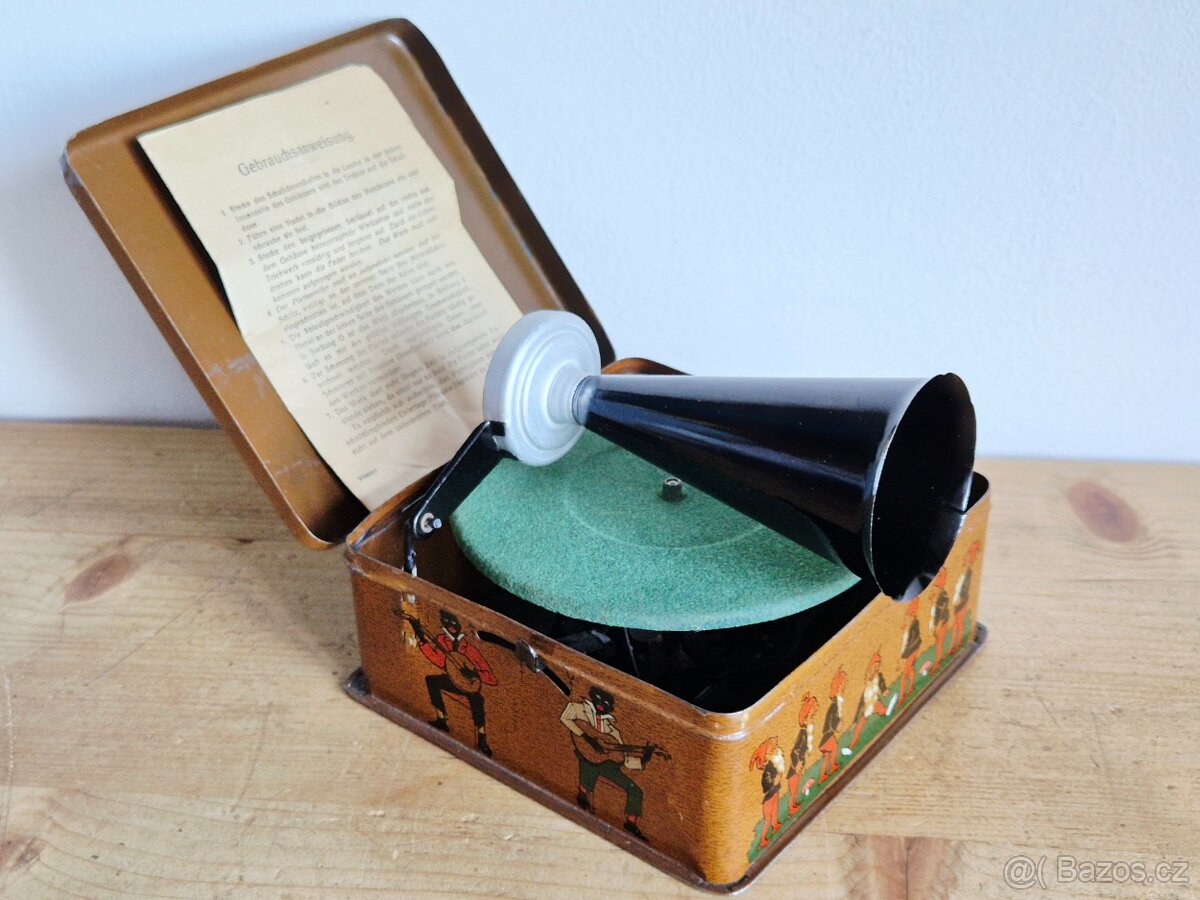 Starožitný gramofon Bing Pingmyphone, 1920-1932, Německo - 11