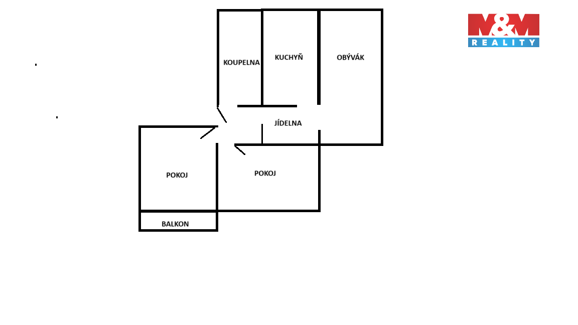 Prodej bytu 3+1, 70 m², Žandov, ul. Děčínská - 11