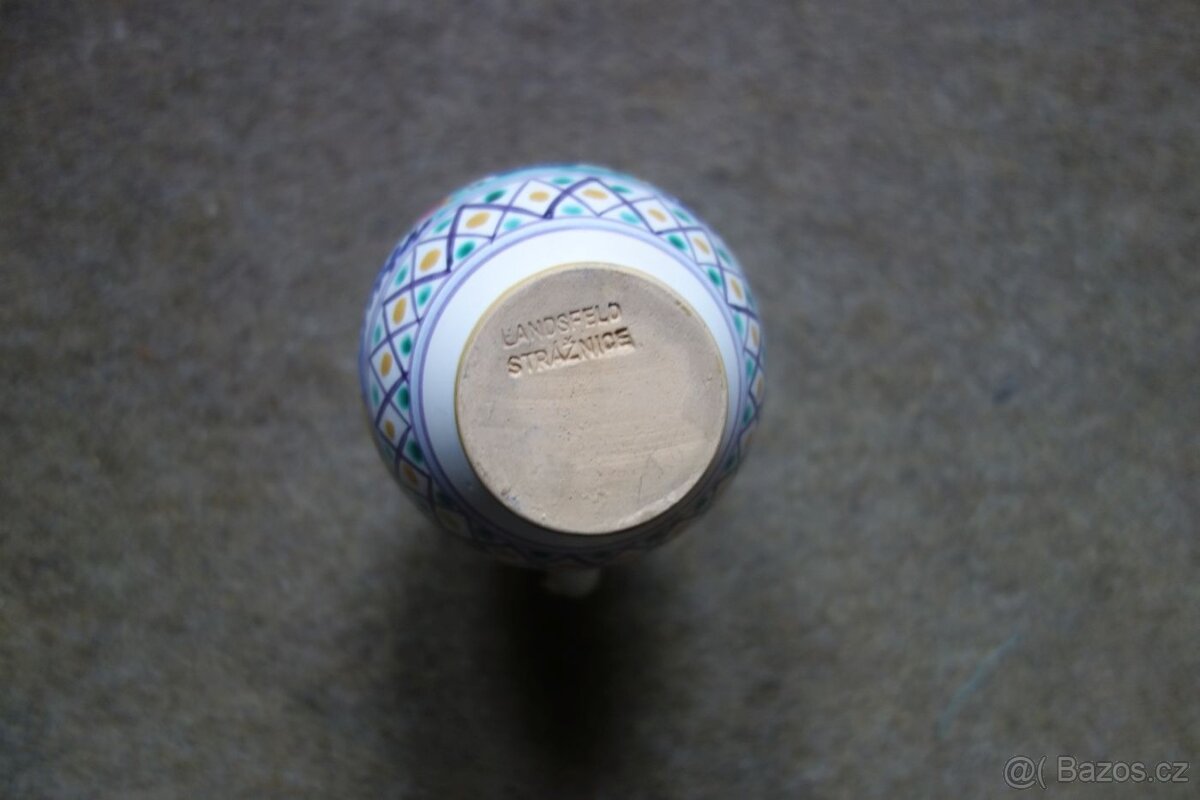 Prodám Moravská keramika – malované talíře, vázička - 11