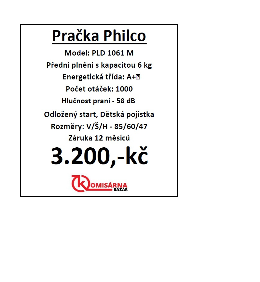 Použitá pračka Philco PLD 1061 M se zárukou - 11