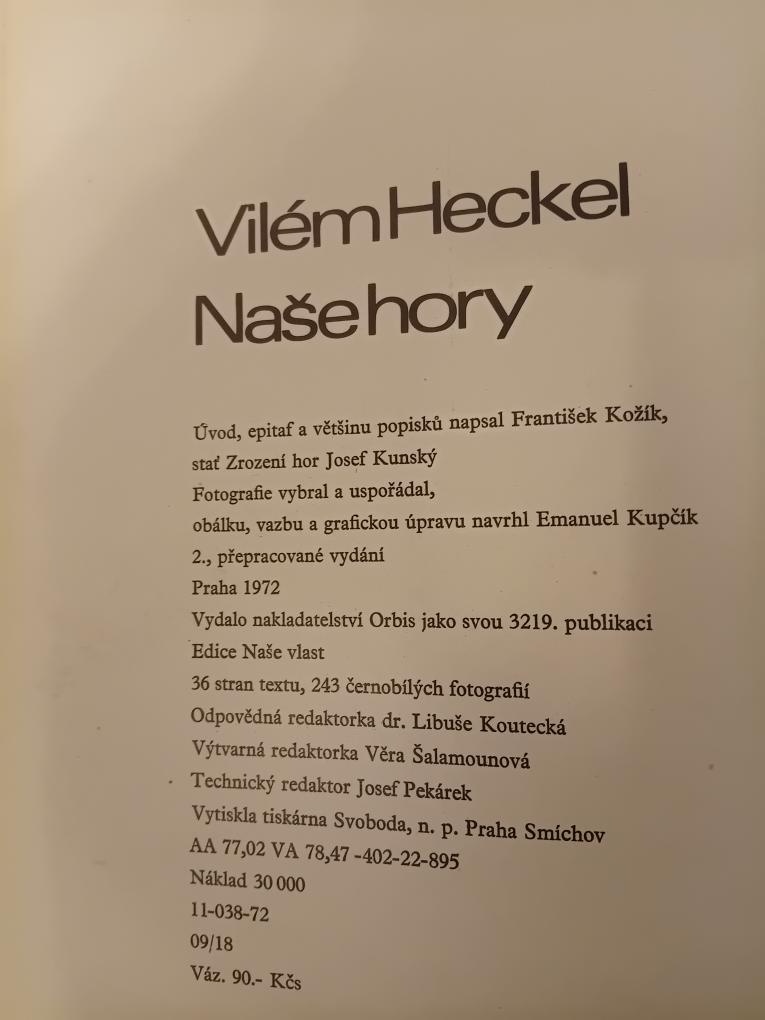fotoknihy Vilém Heckel "Naše hory" - 11