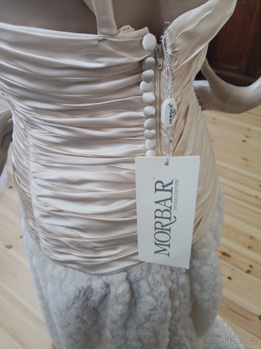 Nové společenské svatební hedvábné šaty maturitní ples - 11