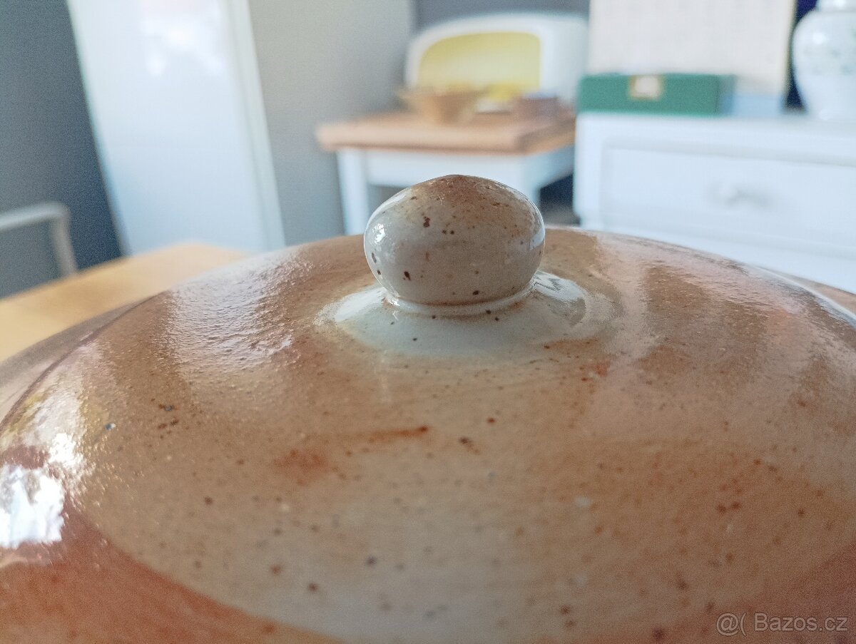 KAMENINOVÝ HRNEC RAMEKIN GRES DU MARAIS FRANCE - 11