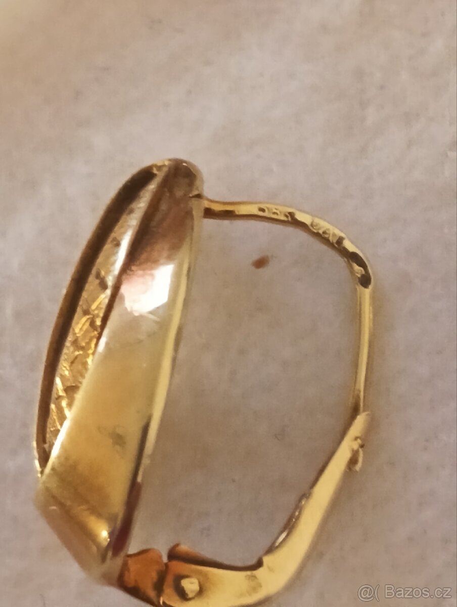 Starožitné zlaté náušnice - 11