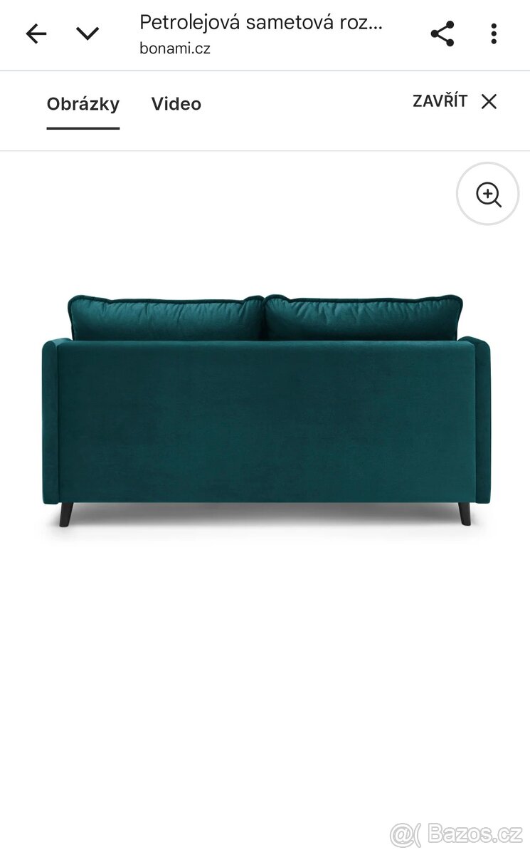 Rozkládací pohovka Bobochic Paris Loft petrolejová - 11