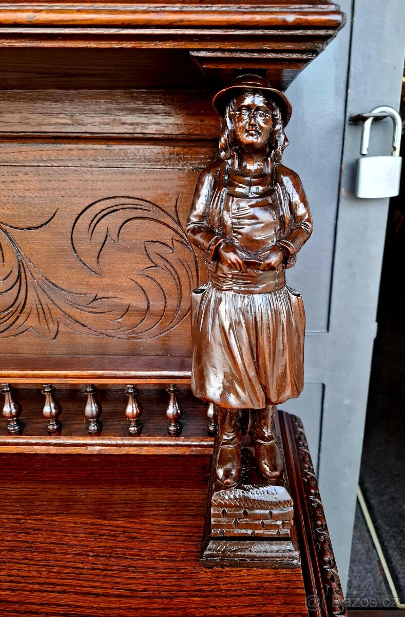 Starožitný francouzský bufet-kabinet Bretaň - 11