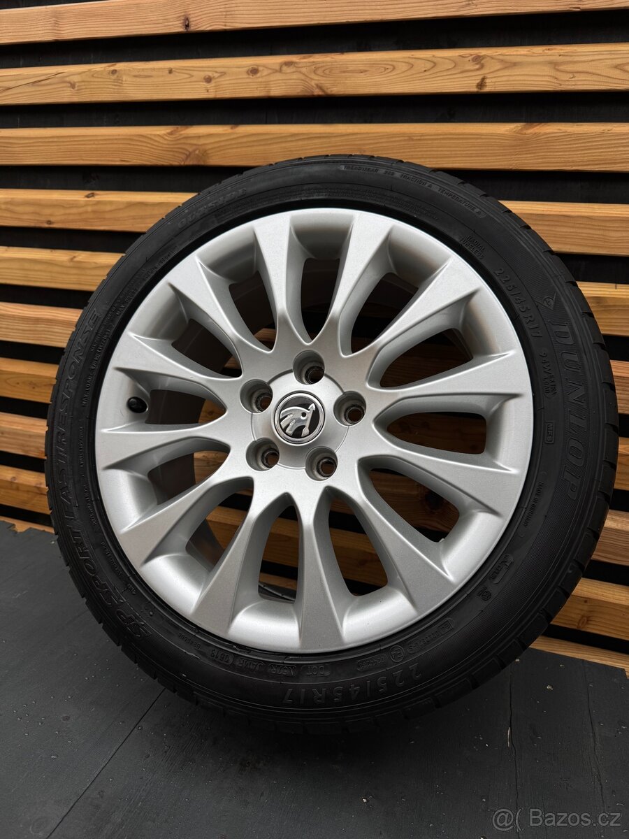 Alu originální kola Škoda Superb 225/45 R17 5x112☀️ - 11