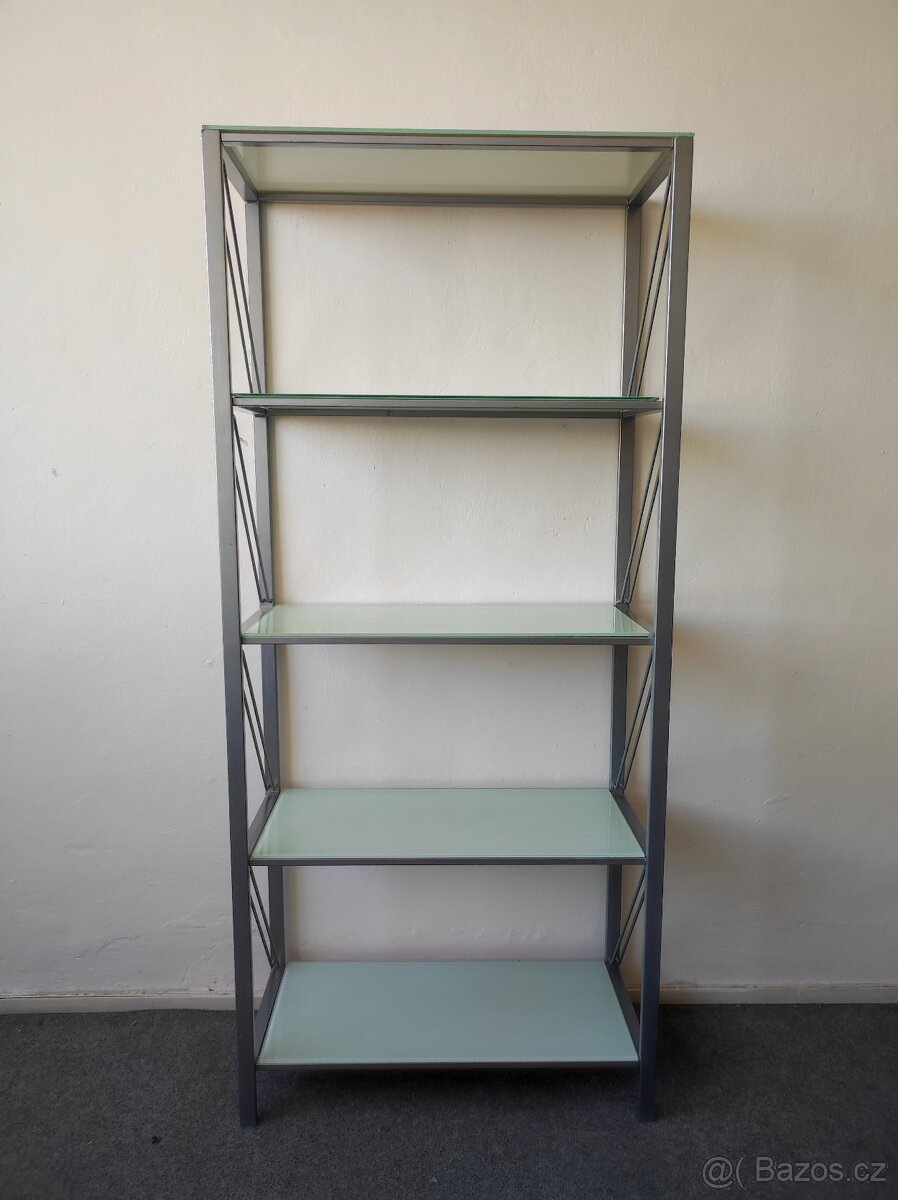 Skleněný interiérový regál 76x34 výška 170 cm - 11